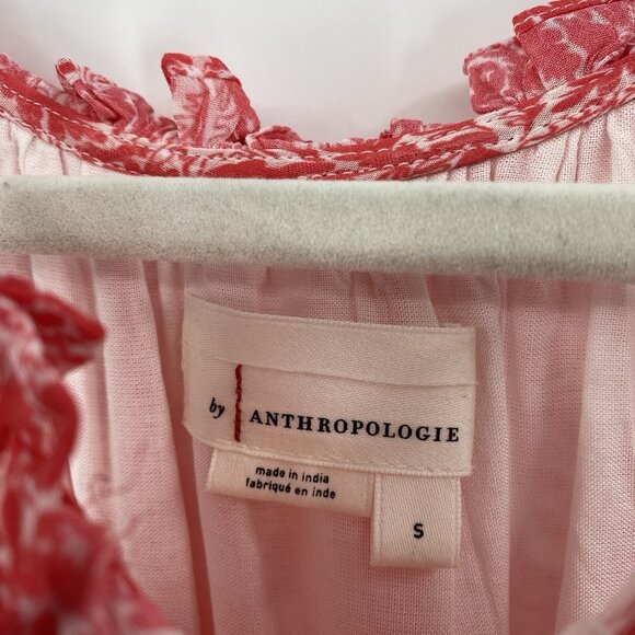 Anthropologie Size Small Somerset Halter Mini Dress Pink Floral Pockets - Picture 7 of 15